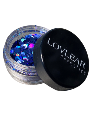 Blue multicolored chunky glitter #17